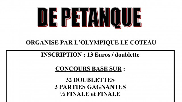 AFFICHE CONCOURS DE PETANQUE 14