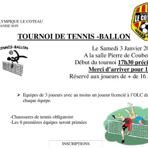 Inscriptions Tennis ballon 2026 Tennis ballon 2026 article